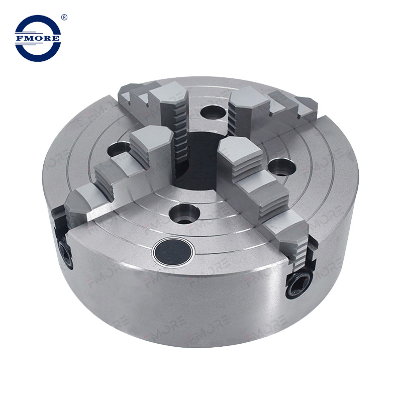 Lathe chuck holding off-center stock